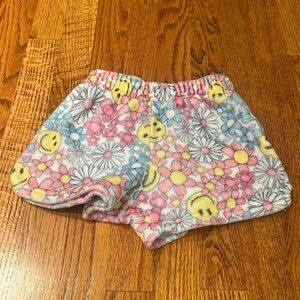 Iscream Girl’s Flower Smiley Pajama Shorts Size S 6-8